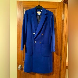 Michael Kors Wool Coat Cobalt Blue